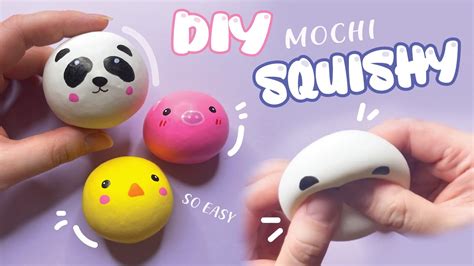 Diy Mochi Animal Squishy How To Make Viral Fidget Toy Youtube