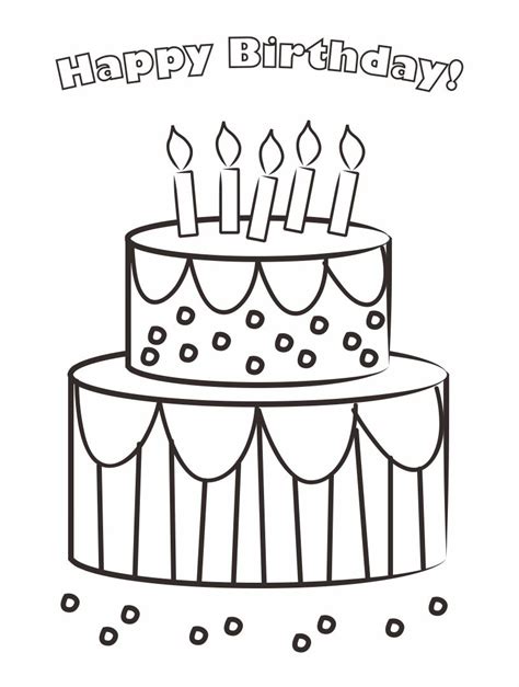 Happy Birthday Card Printable Coloring Pin On Birthday Coloring Pages