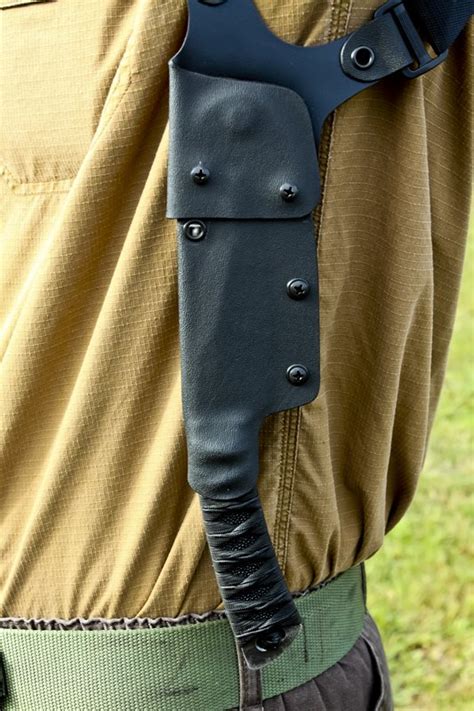 Guinea Hog Forge Emc And Two Knife Shoulder Holsters