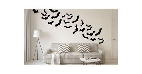 25 Flying Bats Halloween Wall Decals Best Halloween Decor From Etsy