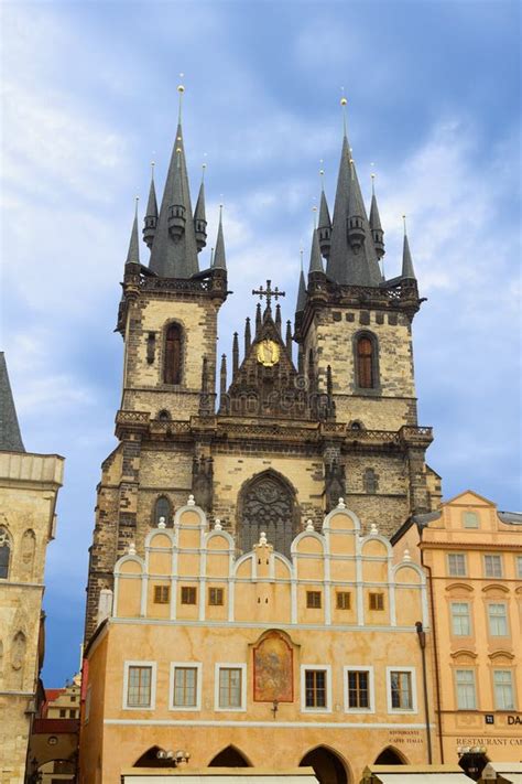 Famous Tyn Church In Prague Editorial Image Image Of Dome Cupola