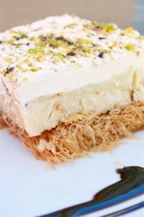 Ekmek Kataifi Recipe Custard With Whipped Cream And Pastry Recipe Ekmek Kataifi Recipe