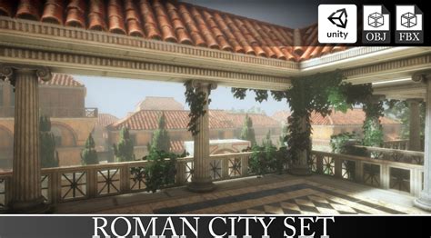 Artstation Roman City Set Game Assets