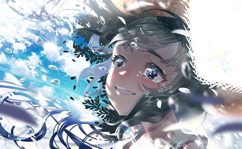 2k Free Download Crying Tears Anime Girl Smiling Anime Hd