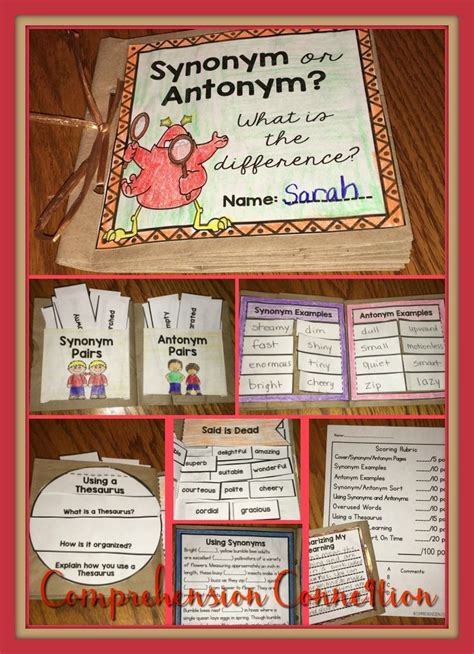 Synonym And Antonym Paper Bag Book Synonym And Antonyms Activities