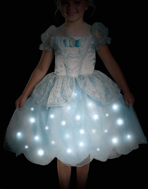 Disney Cinderella Light Up Dress Fancy Princess Halloween Costume Girls