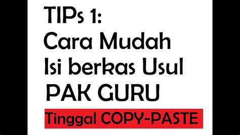 Karena sambal sendiri sudah menjadi menu yang ada ketika sedang makan besar. Tips 1. Cara mudah dan cepat Buat berkas Usul PAK Guru ...