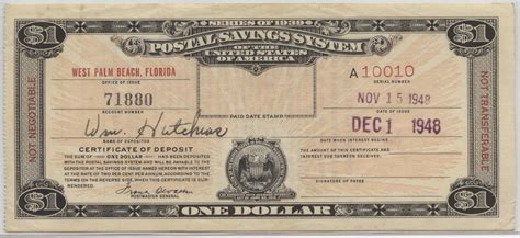 Postal Saving System Hometown Currency