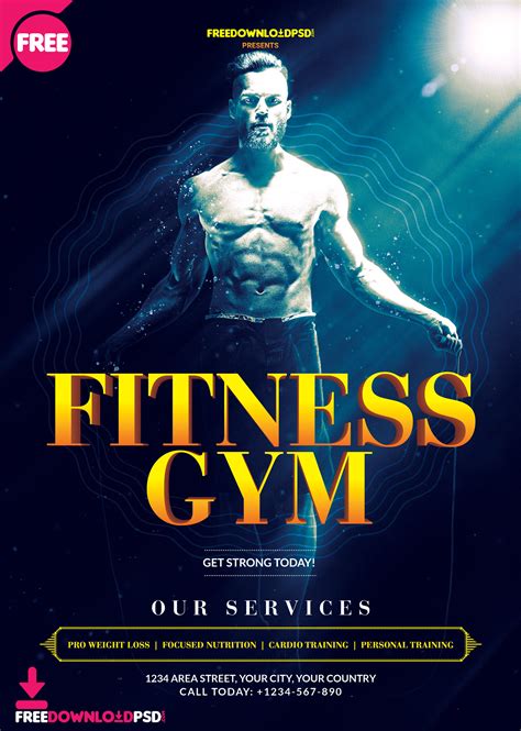 Free Fitness Gym Flyer Psd Template