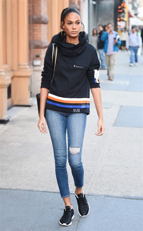 2 Joan Smalls From A Celebrity Guide To Distressed Denim E News