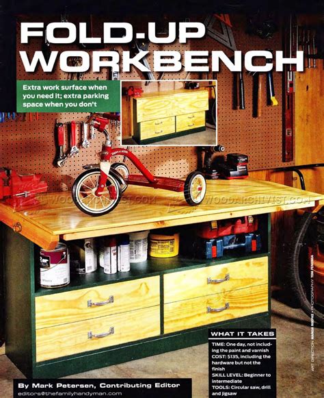 Fold Up Workbench Plans • Woodarchivist