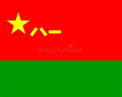 People Republic Of China Ground Troops Army Flag National Symbol Of