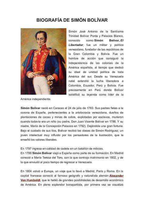 Calaméo Biografía De Simón Bolívar