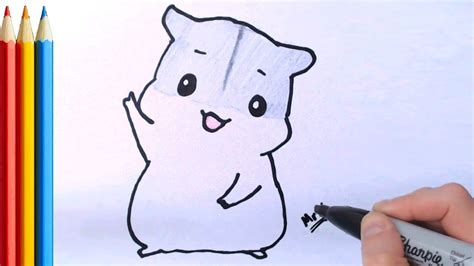 Fast Version How To Draw Cute Hamster Super Easy Step By Step Tutorial Youtube