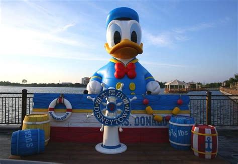 Giant Rubber Donald Duck Makes A Splash In Shanghai Disney Resort
