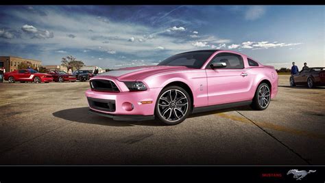Metallic Bubblegum Pink With White Stripes And Chromed Out Ford