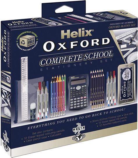 Helix Oxford Complete Back To School Stationery Set Oxford Blue