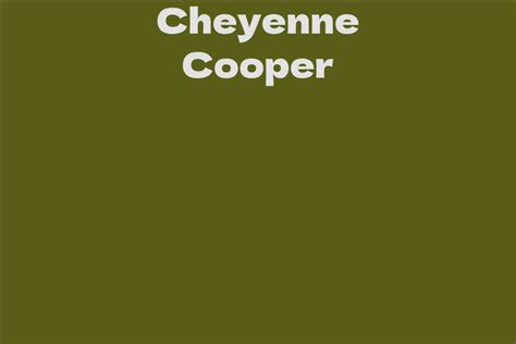 Cheyenne Cooper Facts Bio Career Net Worth Aidwiki
