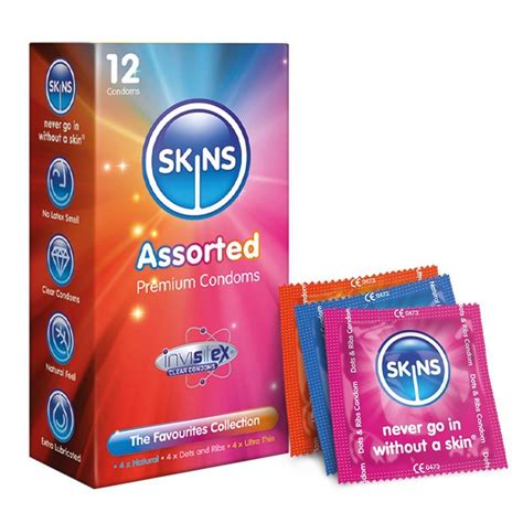 skins condoms assorted 12 pack