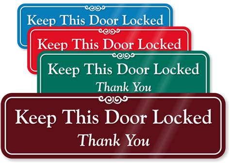 Lock Doors Signs