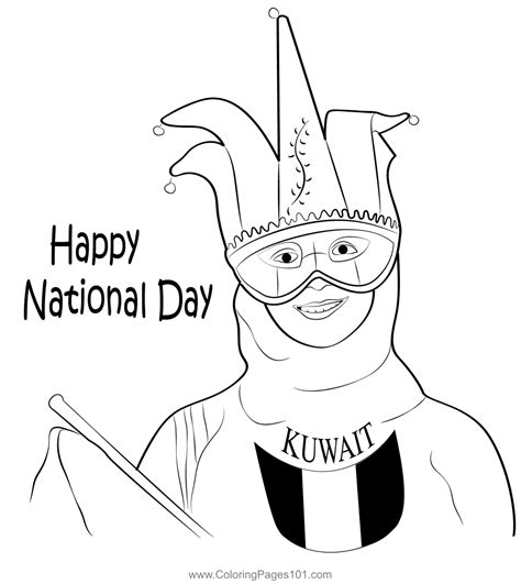National Day Festival Coloring Page For Kids Free National Day Uae