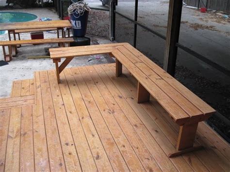 20 L Shaped Outdoor Bench