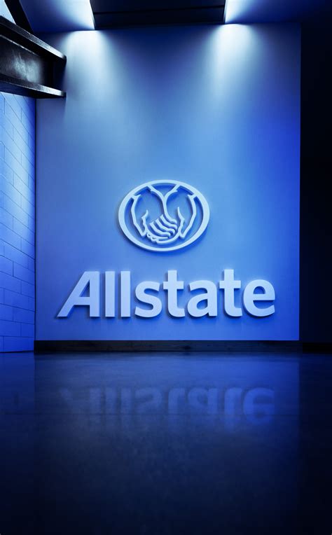 Blue Allstate lobby sign | Allstate Newsroom