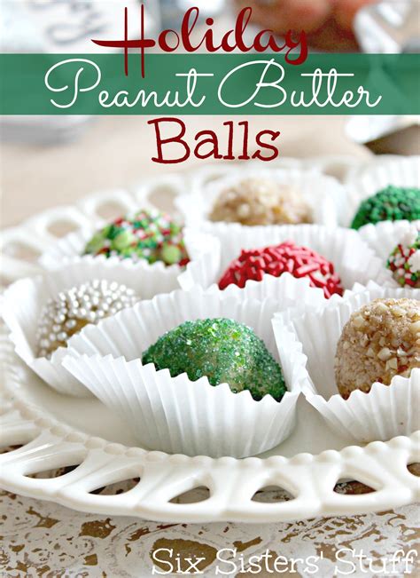 No Bake Holiday Peanut Butter Balls Recipe Food Christmas Cooking