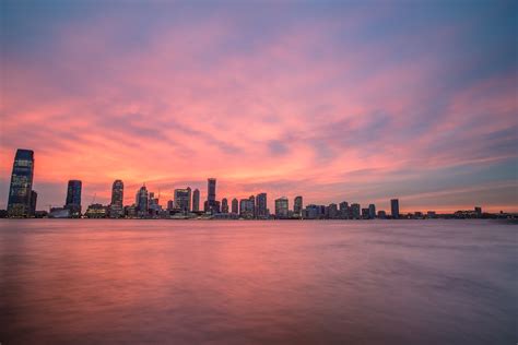 Pink Sunset Over Jersey City