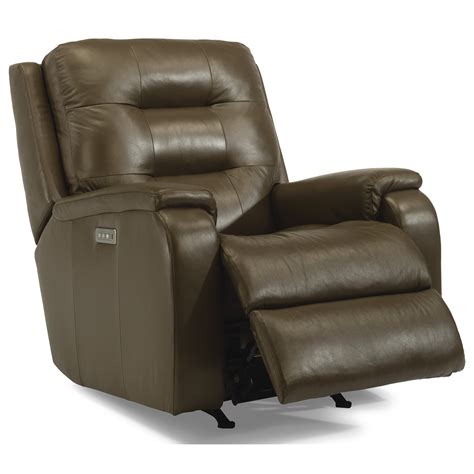 Flexsteel Arlo Contemporary Power Recliner With Power Headrest Sheely