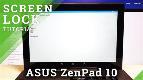 How To Set Up Lock Screen On Asus Zenpad 10 Lock Screen Manage Youtube
