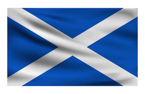 Bandera Nacional Realista De Escocia Vector Premium