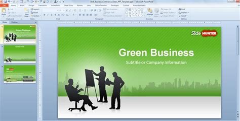 Free Business Powerpoint Template Green 169 Free Powerpoint