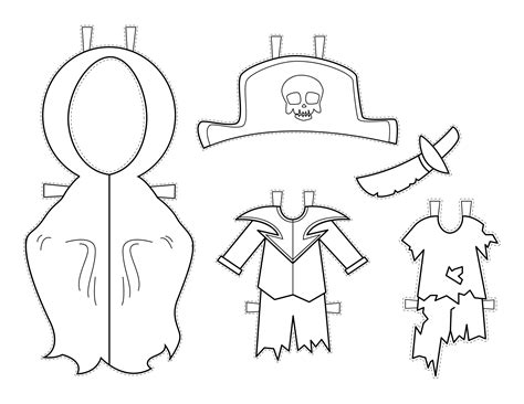 Free Printable Halloween Dress Up Dolls In The Playroom