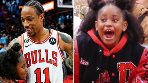 Demar Derozans Daughter Lights Up Nba World During Play In Victory