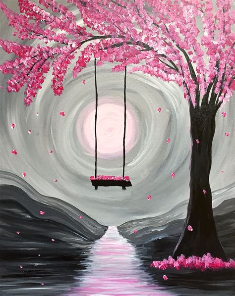 Whimsical Spring Blossoms By Tammy Tavarone Paint Nite Paintings