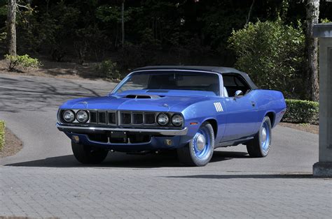 1971 Plymouth Hemi Cuda Convertible Muscle Classic Old Blue Usa 4200x2790 01