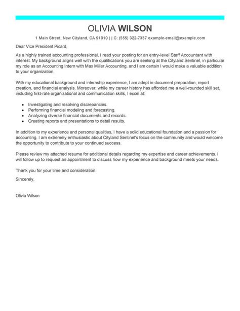 47 Accounting Cover Letter Examples Most Popular Gover
