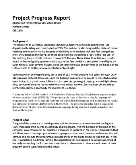 Sample Project Report Download
