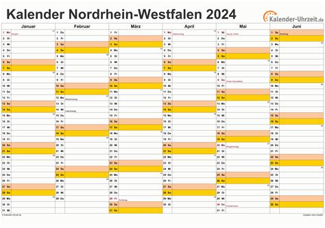 Feiertage 2024 Nordrhein Westfalen Kalender