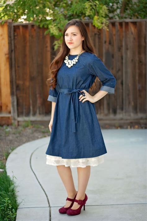 A Beautiful Version Of The Rushcutter Sewing Pattern Modest Dress