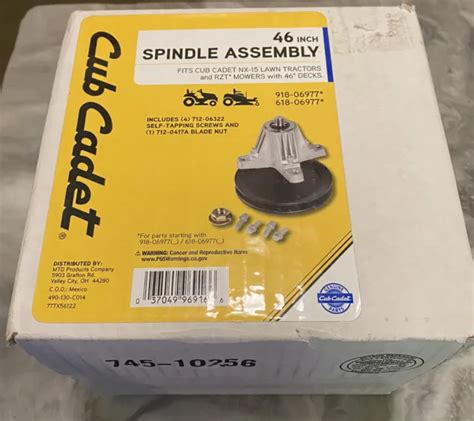 Cub Cadet Spindle Assembly Nx Lawn Tractors Rzt Mowers New