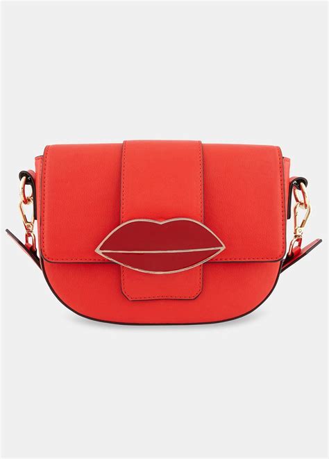 Essentiel Antwerp Red Lips Bag Bags Shoulder Bag Saddle Bags