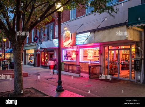 Shops And Cafes In Downtown Athens Georgia Usa Stock Photo Alamy