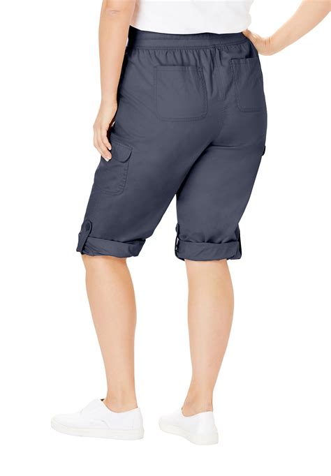 Woman Within Women S Plus Size Convertible Length Cargo Capri Pant Picclick