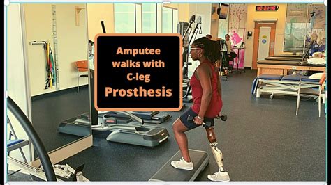 Amputee Walking With C Leg Prosthesis Youtube