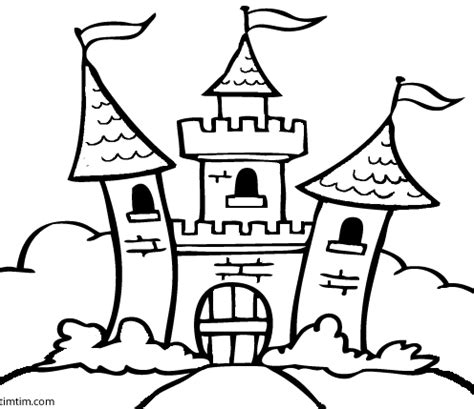 Pinto Dibujos Castillo de princesa para colorear