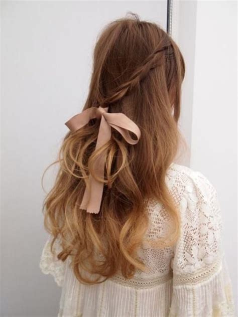 15 Gorgeous Half Up Half Down Hairstyles For Your Wedding Ribbon Hairstyle Hair Ribbons Hair