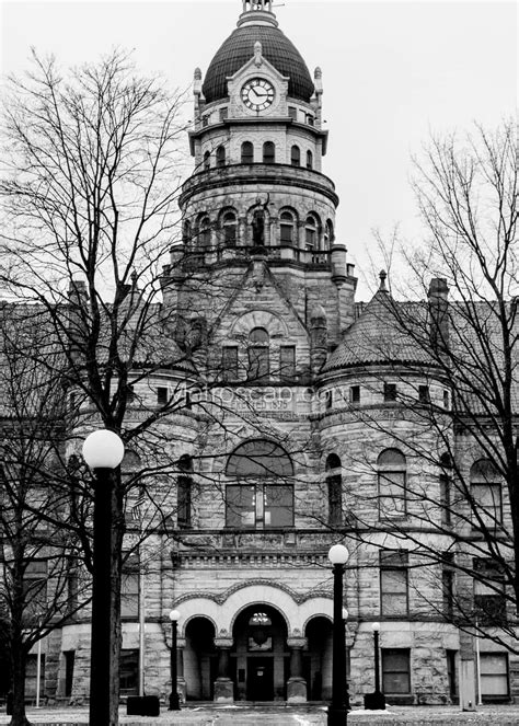 The Trumbull County Courthouse Black And White Photography