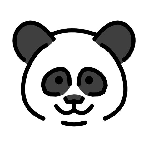 Download Cartoon Panda Face Graphic